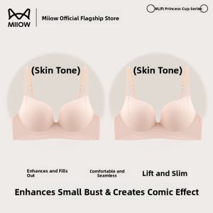 Miiow | Wireless Womens Underwear Breathable Seamless Gather Small Chest Anti-Sagging Comfortable Sensation Naked Feeling Beautiful Back Bra