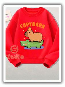 Áo Sweater bé trai va bé gái in hình capybara cá sấu từ 6kg-32kgATD07