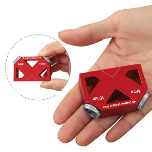45° Aluminum Pocket Hole Jig Kit with Drill Bit Heavy Duty Angled Doweling Jig Woodworking Inclined Hole Positioner for Joints