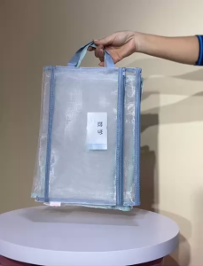 SUN EIGHT - PP116 Túi lưới xách tay 2 ngăn có quai túi đựng vở bút cho học sinh (KT 34x24.5cm) - NDBags