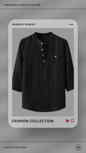 kemeja koko 3/4  katun terlaris bahan katunm sigarete nyaman adem dipakai