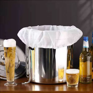 YESPERY Large Brew Bags Reusable Fine Mesh Strainer Bag for Home Brewing Fruit Cider Grape Beer Wine Making Food Yogurt Filter Nut Milk Drawstring Filter Bag