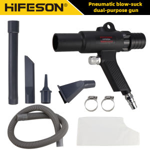 HIFESON Car Air Blower Kit Dual Function Air Vacuum Blowing Tool Pneumatic Vacuum Cleaner Kit Air Blow Suction Cleaning Tools Blow in the front and suck in the back