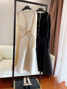 กระโปรงทรงเอเอวสูง ทรงเอ กระโปรงทรงไม้กางเขนทรงไม้กางเขนสไตล์เจ้าหญิง ทรงเข้ารูป เดรสยาวปานกลาง สไตล์ฤดูใบไม้ผลิ 2022