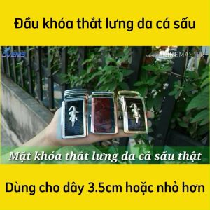 Đầu khóa thắt lưng da cá sấu ngang 3.5 cm. Kim loại đúc + khóa tì tự động
