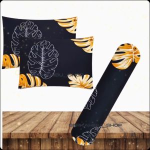 1 set 2 sarung bantal 1 sarung guling motif dewasa emil pakis marble bahan polymicro adem nyaman untuk tidur