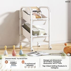 Toy Storage Rack Multi-layer Snack Shelves Home Living Room Mobile Organizing Cabinet