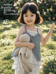 YOEHYAUL | Blue and White Check Cotton Summer Set