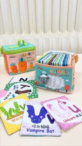 26 pcs Soft Cards Alphabet Animals Number Fruits And Vegetable | Soft ABC Flash Cards Educational Early Learning Infant