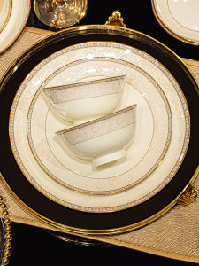mornenjoy | Elegant Luxury Ceramic Bone China Dinnerware Set