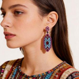 SEQUITO Women Long Vintage Drop Earrings Micro Pave Multicolor AAA Cubic Zirconia Black Golden Vertical Rounded Rectangular Plaque Shape Drop Earrings SE1060
