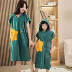 LOTOUSAN | Wearable & Wrappable Fast Drying Non-Linting Cotton-like Bath Towel Poncho