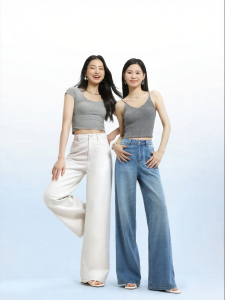HIPPIE MISS | Figure Shaping For Pear-shaped Blue Straight Leg Jeans