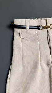 Oro Pants Knit | Highwaist Cullote Pants - Hitam & Ivory / Celana Panjang Korean Style / Oro Pants