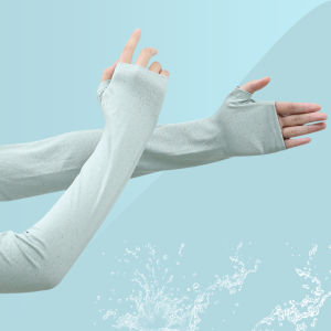 Ice silk sun protection sleeve summer loose thin breathable hand sleeve long arm sleeve driving riding shade ice sleeve cool