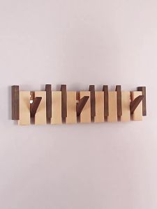 MOLORE | Solid Wood Piano Key Design Wall Coat Rack No Drilling