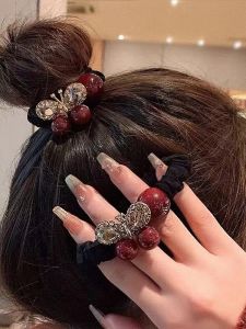 rosci | Red Butterfly Rhinestone High Elasticity Durable Hair Band