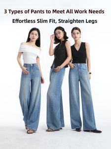 HIPPIE MISS | Tencel Wide Leg High Waist Loose Denim Trousers