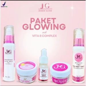 JENEM GLOW- Skincare Jenem glow By. Inem daster BPOM/pkt skincare jenem isi 5