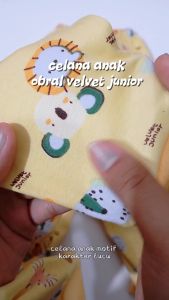 PROMO Celana anak panjang obral velvet junior usia 1-5thn | celana anak motif