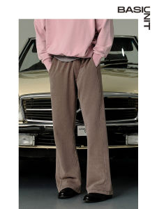 Loose Mens Straight Leg Pants Basic Unit Casual Sweatpants Bell Bottoms Cotton Youth Fashion Breathable Long Trousers