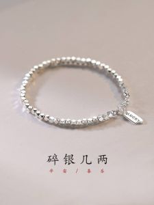 Pure Silver 999 Bracelet Womens Fashion Jewelry Friend Design Lightweight Silver Pieces Handmade Craft Gift for Her