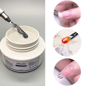 Jillnails Fiber Gel 100g/50g Fiberglass Builder Nails Extension Gel Glass Nail Repair Broken Nails Shape Clear Building Gel