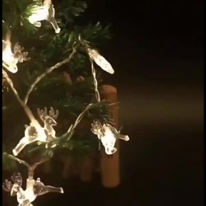 LED Christmas Lights with Tree Reindeer Design Battery Powered String Light for Christmas Tree Home Holiday Decoration