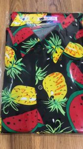 สินค้าพร้อมส่ง เสื้อสงกรานต์ เสื้อ แฟชั่นผู้ชาย  เสื้อฮาวาย เสื้อเชิ๊ตคอปกพับแขนสั้น เสื้อแขนสั้น เสื้อผ้าผู้ชาย เสื้อลายดอก  ลายแตงโมสับปะรดผ้าสปัน