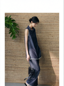 SUSHE | Chinese Style Sleeveless Side Slit Tunic and Straight Leg Pants Set