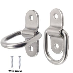 5/10Pcs D Rings Tie Down Anchors Heavy Duty Ring Pull Hook Lashing Ring Load Buckles for Car Boat Cargo Trailer Vehicles RV Van