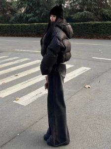 High Waist Wide Leg Jeans High Lengthened Straight Tube Floor-Length Pants for Women Autumn Winter Loose Fit Denim Trousers