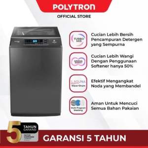 mesin cuci polytron 1 tabung laguna watt 330watt paw 9028 TOP LOADING 9KG