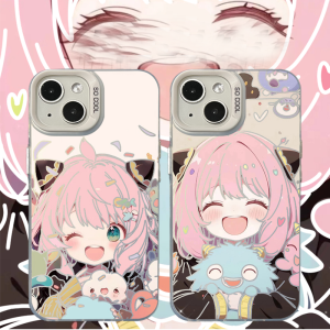 Ins Style Acrylic Phone Case for  13 15Promax 14 OnePlus Xiaomi Huawei Protection Cover Mirror Effect Couples Design