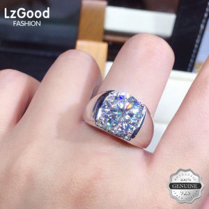 ของขวัญคริสต์มาสแหวนแบบปรับขนาดได้เพชรโมอิส5กะรัตหรูหรากล่องเก็บเครื่องประดับฟรี + ลดกระแสงสำหรับผู้หญิง