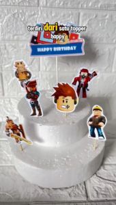 Topper Ulang Tahun Roblox & Topper Cake Roblox
