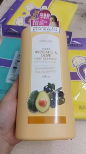 Sữa tắm Hàn Quốc Lebelage chiết xuất bơ oliu chanh 1000ml dưỡng da mềm mịn thơm mát