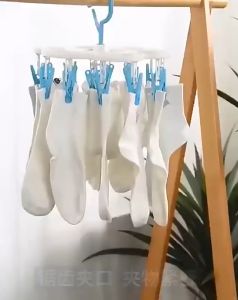 ไม้หนีบผ้า ที่หนีบผ้าพลาสติก มี 12 ตัว ไม้แขวนผ้า ตากผ้า