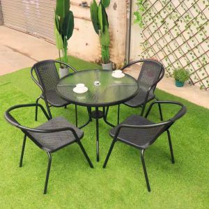Outdoor table and chair combination courtyard table and chair outdoor garden leisure table and chair