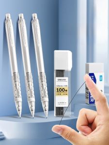 Deli Automatic Pencil 0.5mm 0.7mm Continuous Core for Primary School Students Grade One High Aesthetic Girls 2B Drawing Stationery