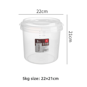 Transparent Rice Bucket 5KG 10KG Kitchen Home Use Anti-Insect Moisture-Proof with Lid Grain Storage Container Chinese Style