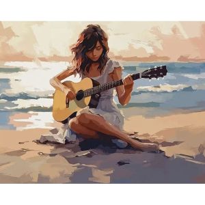 PhotoCustom Picture By Number Piano Kits Drawing On Canvas HandPainted Painting Art Gift DIY Painting By Numbers Girl Home Decor