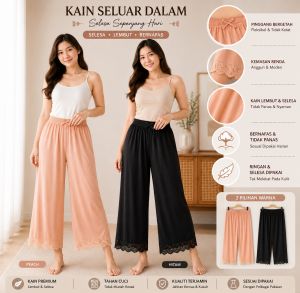 Kain Dalam Seluar Perempuan Size/Tiga Suku/Panjang