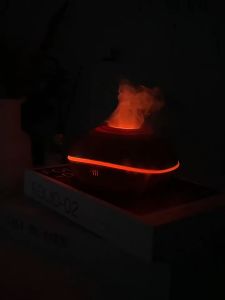 【T Scent】【FOC 10ml Essential Oil】【Lava Humidifier】【七彩火焰木纹 加湿器】火山 睡眠灯 床头 伴睡 Air Purifier Diffuser Aromatherapy Cute Night Light Essential Oil Aroma Machine