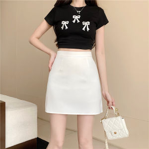 Summer 2025 Womens High Waist Slim Fit A-Line Mini Skirt Multicolored Bodycon Short Skirt Prevents Exposure Wraparound Skirt