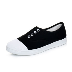 New New White Canvas Shoes Womens Pseudo Lace-up Flats Casual Sneakers K-style Student Easiest for Match White Shoes
