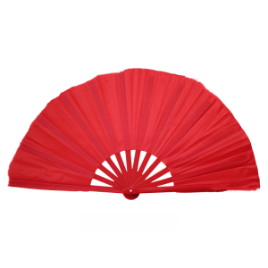 Kung Fu Fan Red Tai Chi Fan High-Grade Double-Sided Kung Fu Fan Kids Adult Bamboo Bone Plastic Bone Dance Chinese Martial Arts