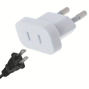 4.0/4.8 มม.EU ปลั๊กอะแดปเตอร์ US ไปยัง EU Euro Travel Adapter ยุโรป 2Pin AC Converter ซ็อกเก็ตไฟฟ้า US มาตรฐานยุโรป