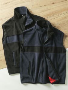 Mens Stand Collar Fleece Vest Patchwork Design Autumn Winter Fashion Casual Standard Fit Trendy Style Transmissions Brand