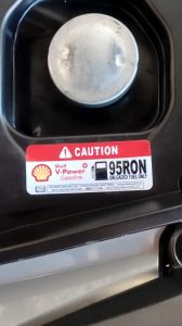Unleaded Gas Tank Cover Sticker for Car Motorcycle Reminder Warning Gasoline Diesel Only Fuel Petron Shell Decals Vinyl Accessories